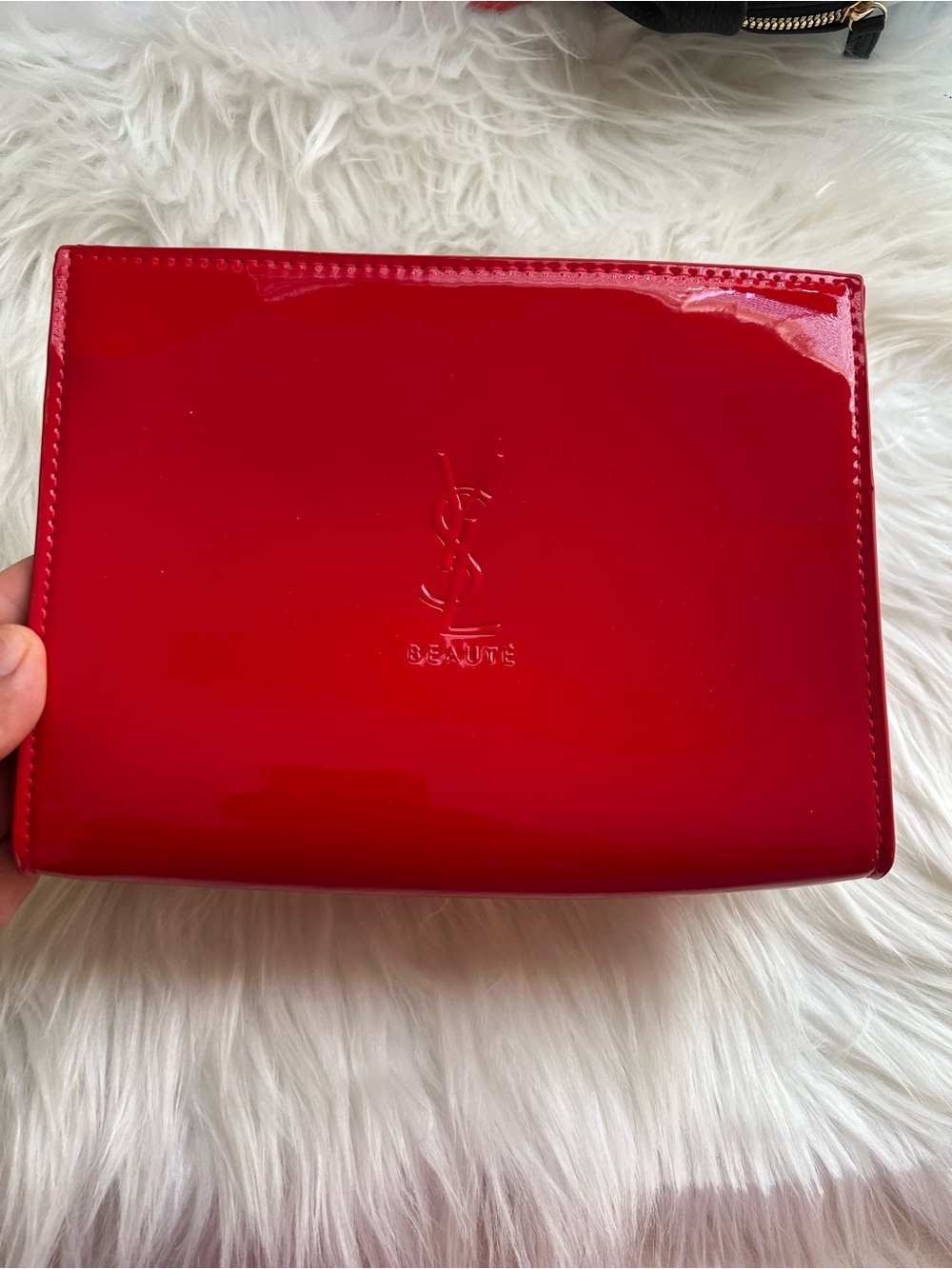 Yves Saint Laurent Red Patent Beauty Pouch